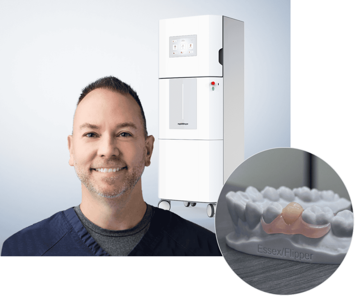 Jimmy Fincher Image shows the customer Jimmy Fincher with a D50+ in the background and a printed