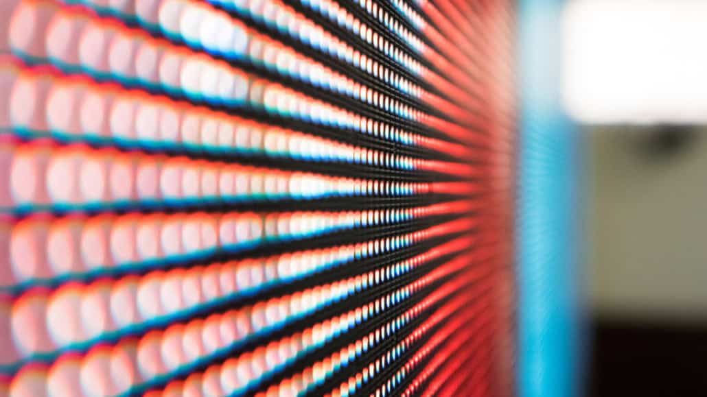 LCD Screen showing the individuals LEDs that light up the screen